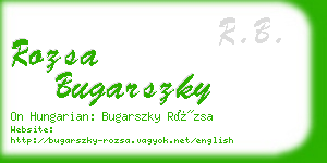 rozsa bugarszky business card